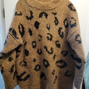 Cheetah print tunic sweater universal thread